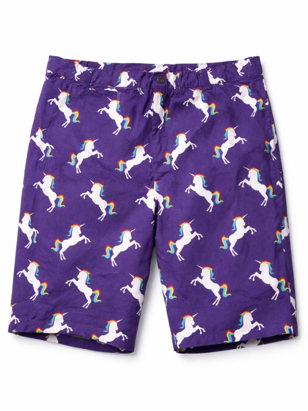 Royal & Awesome Purple Unicorn Print Shorts Size 34